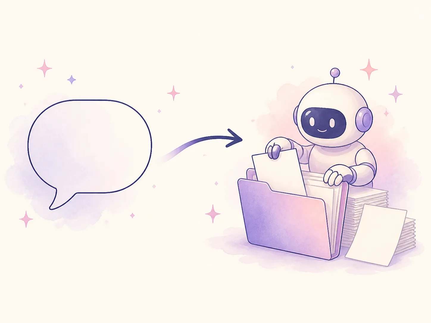 チャットAIとAIエージェントの違いを表すイラスト